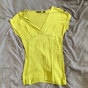 Deep V-Neck light green tee